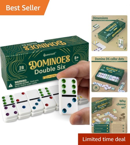 Elegant double six domino set - elegant,