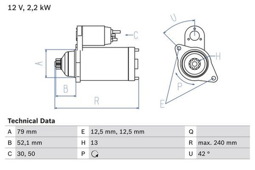 New starter for skoda - new,