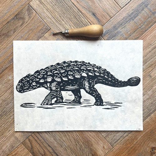 Handmade lino print - lino,