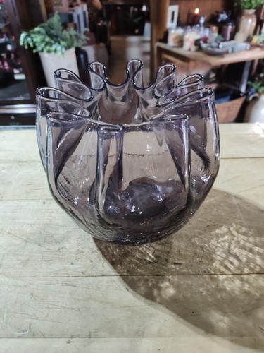 Vintage purple hand blown - purple,