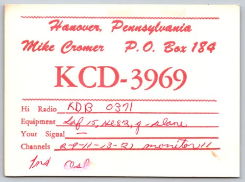 Hanover kcd 3969 - kcd-3969, cb