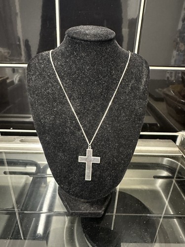 Victorian silver cross pendant - silver,