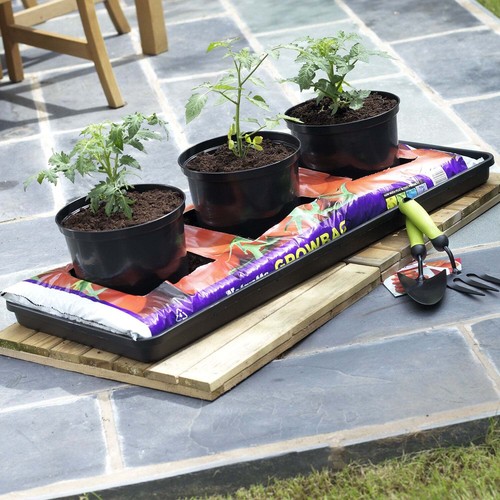 Whitefurze 98cm growbag tray - growbag,