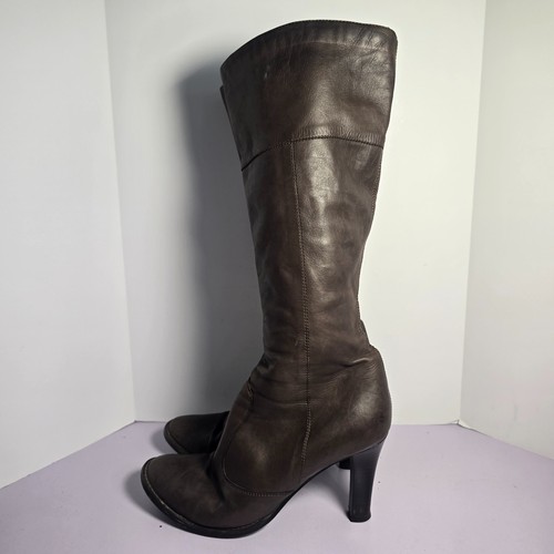 Ladies brown leather dune - brown,