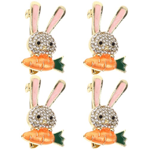 Rabbit brooch set metal lapel - set,