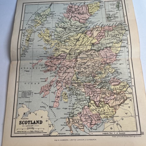 1895 map scotland - 1895:, old