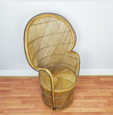 Wicker peacock chair vintage - wicker, chair,