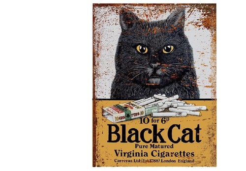 Black cat cigarette - black,