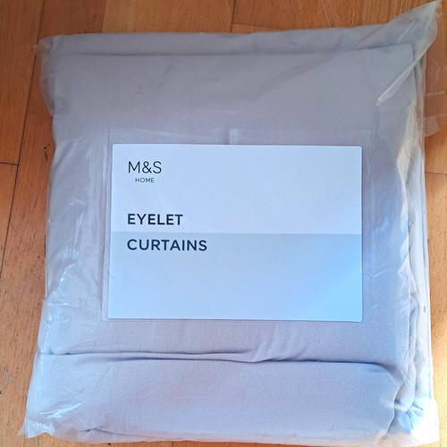 Eyelet curtains taupe - eyelet,
