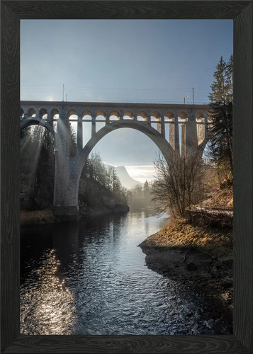 Stone arch bridge over - arch,