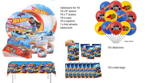 Hot wheels cars tableware