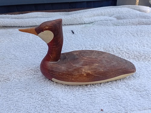 Vintage red necked grebe - red,