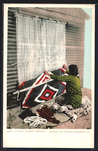 Navajo blanket weaver - a,