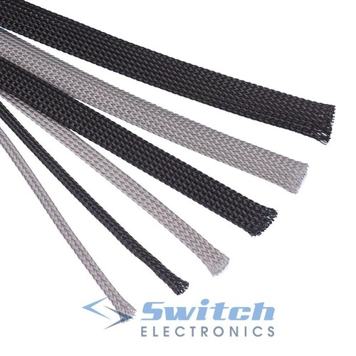 Black grey expandable braided - grey,