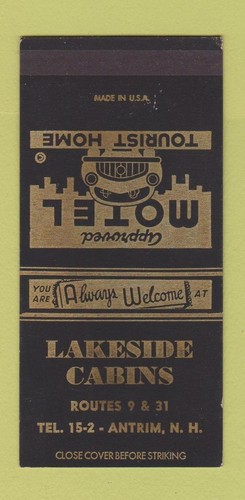 Matchbook cover lakeside - matchbook,