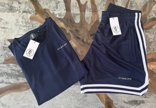Gym king navy shorts and - gym, vest