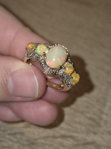 Ethiopian opal gold plated - gold,