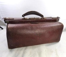 Large leather gladstone bag - leather,