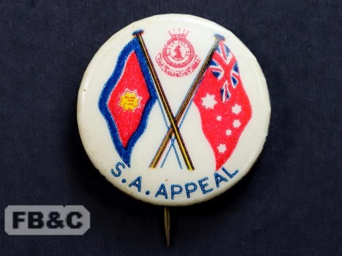 Salvation army appeal pin - army,