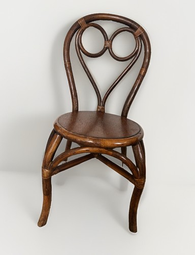 Vtg thonet style heart - heart, back