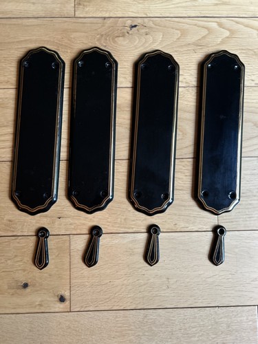 Black vintage ceramic door - vintage,