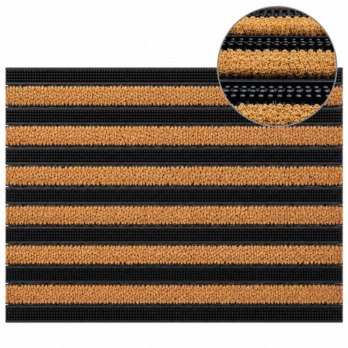 Rubber coir stripe outdoor - rubber, mat