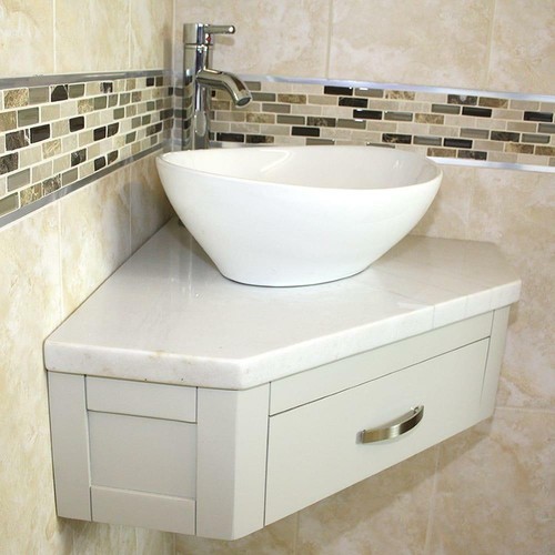 Bathroom vanity grey painted - bathroom,