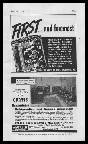 1940 pompeian olive oil - olive,