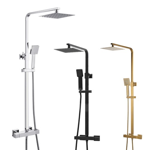 Square overhead shower kit - square,