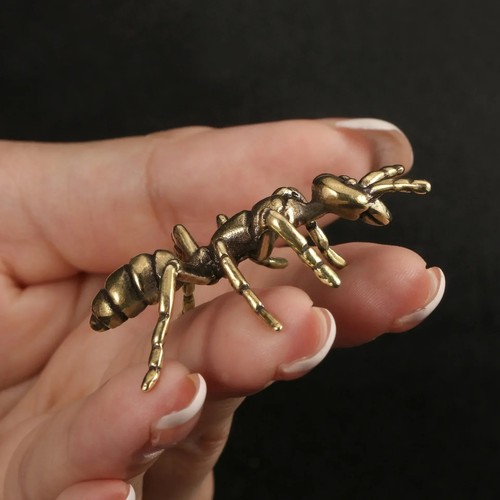 Brass ant figurine miniature - figurine,