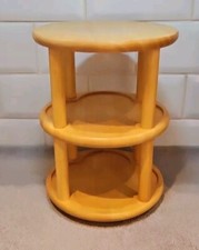 Miniature Teapot Revolving display stand natural wood lazy susan B