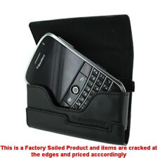 Genuine Blackberry Black Leather Horizontal Wallet Folio Pouch - Factory Soiled
