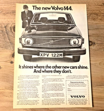 VOLVO 144 1970s - FRAMEABLE COLLECTIBLE ORIGINAL CLASSIC CAR ADVERT