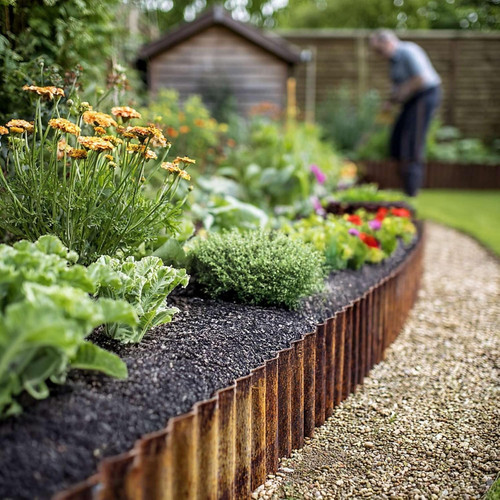 Metal garden edging border - edging,
