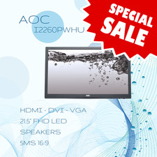 Bargain Price Cut SALE AOC FHD LED IPS Speakers 21.5" 16:9 VGA DVI HDMI NO STAND