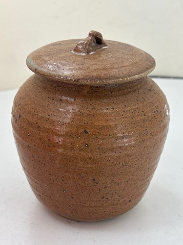 Studio pottery lidded - pottery, jar