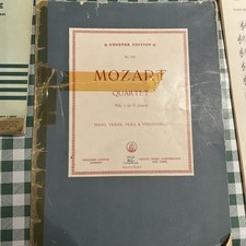 Mozart Quartet no 1 in G minor piano, violin, viola, cello sheet music 