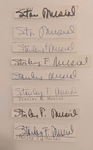 Stan musial autographs - stan,