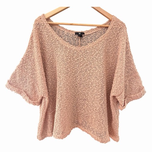 Blush pink open knit - blush,