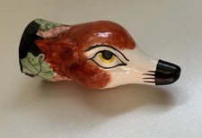 Antique 19th C English Staffordshire Equestrian Fox Hunting Stirrup Cup 1860s