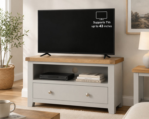 Corner oak unit stand - corner,