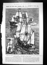 Old 1921 Pirate Ships Models Jolly Roger Canvey Island Cinematograph 20th