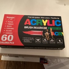 Acrylic Paint Markers Brush Pens Rock Fabric Wood Glass DIY Card Making Art