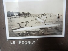 LE PEDALO  JUAN LES PINS 1930S AUTHENTIC  VINTAGE Photograph  private 