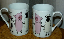 Tesco farm animal mugs - x,