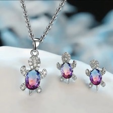 Turtle Necklace & Earrings Set