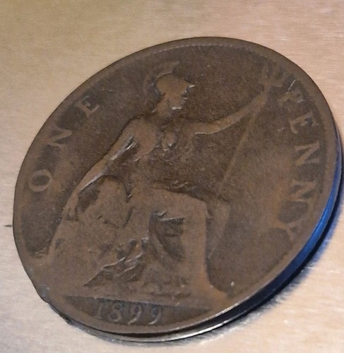 Vintage 1899 penny one - penny, coin