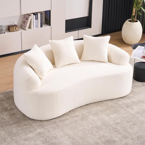 Modern curved cloud boucle - curved,