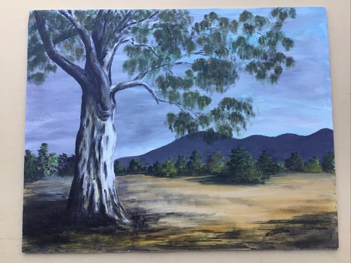 Cameron landscape framed oil - cameron,