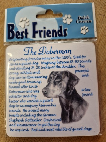 Doberman coaster dobermans - doberman,